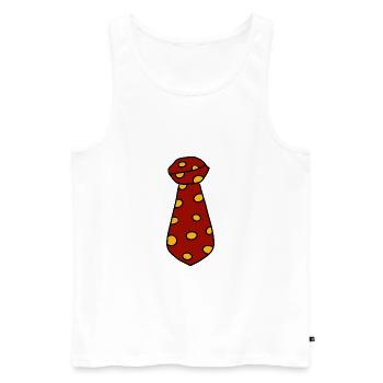 Tie - Men's Premium Organic Tank Top - white - Front - AI Model Male 178 light (178cm)