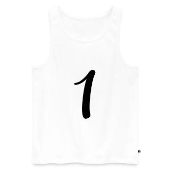 1 - Débardeur bio Premium Homme - blanc - Devant - Michal (187cm)