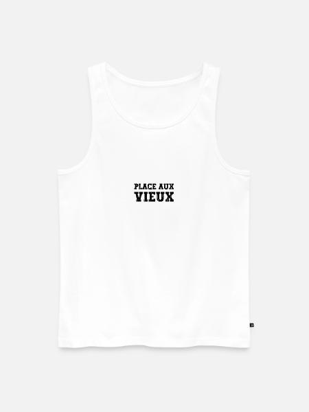 place aux vieux - Débardeur bio Premium Homme - blanc