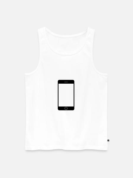 Handy Smartphone - Männer Premium Bio Tank Top - Weiß