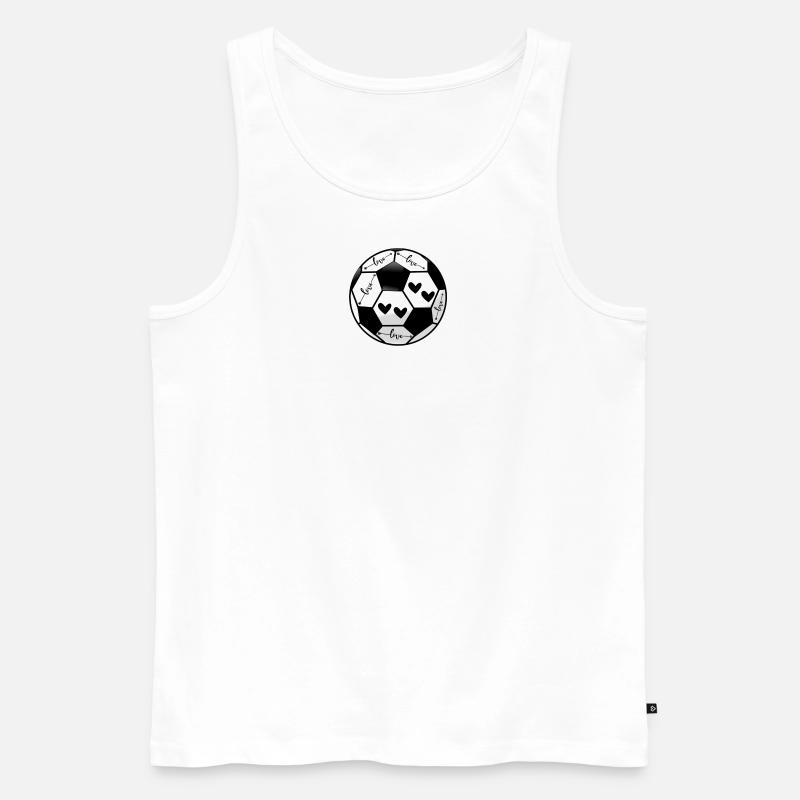 Fußball - Männer Premium Bio Tank Top - Weiß