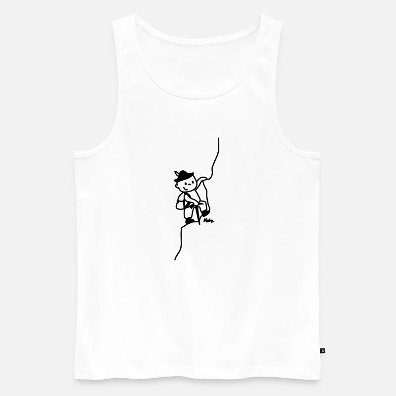 Bergsteiger - Männer Premium Bio Tank Top - Weiß