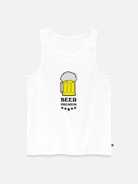 premium beer - Männer Premium Bio Tank Top - Weiß