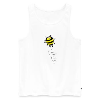 Biene – Hummel – Bienchen - Männer Premium Bio Tank Top - Weiß - Vorne - AI Model Male 178 light (178cm)