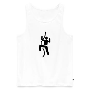 Klettern - Männer Premium Bio Tank Top - Weiß - Vorne - Michal (187cm)