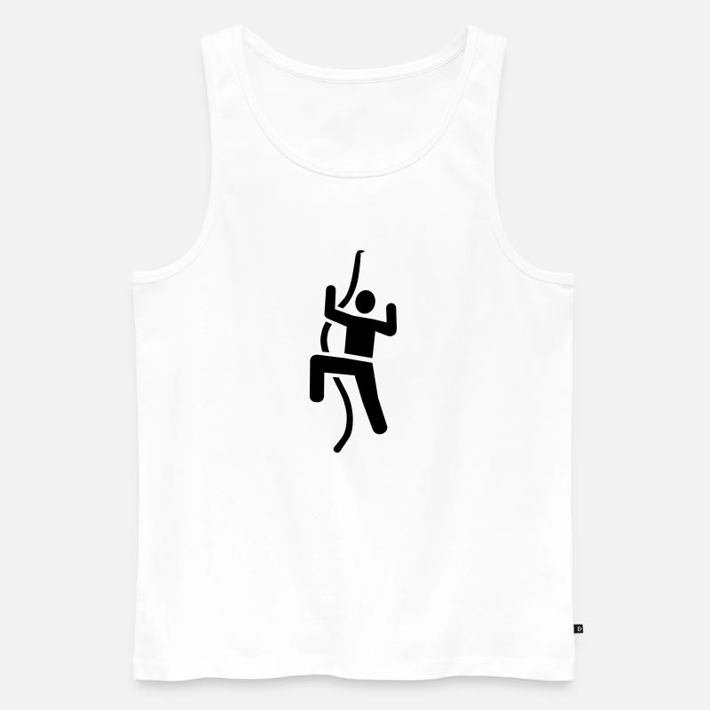 Klettern - Männer Premium Bio Tank Top - Weiß