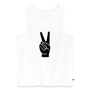 Peace - Männer Premium Bio Tank Top - Weiß - Vorne - AI Model Male 178 light (178cm)