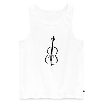 Contrabasse - Débardeur bio Premium Homme - blanc - Devant - Michal (187cm)