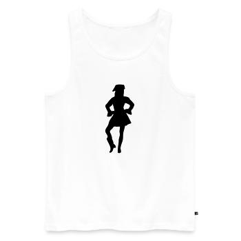 Funkenmarie - Männer Premium Bio Tank Top - Weiß - Vorne - AI Model Male 178 light (178cm)