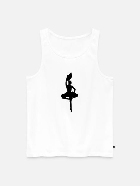 ballet tänzerin - Männer Premium Bio Tank Top - Weiß