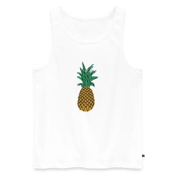 Pineapple - Men's Premium Organic Tank Top - white - Front - Michal (187cm)