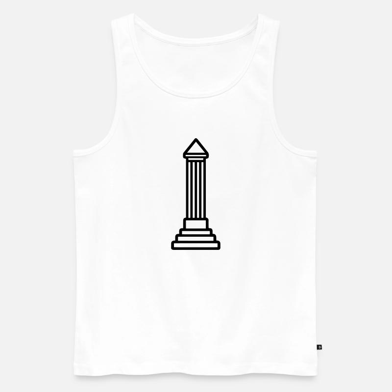 Obelisk - Männer Premium Bio Tank Top - Weiß