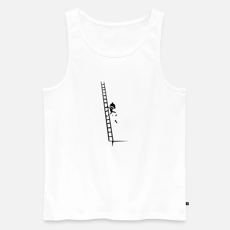 climb & fall - Männer Premium Bio Tank Top - Weiß