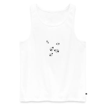 coccinelle_ce2 - Débardeur bio Premium Homme - blanc - Devant - Michal (187cm)