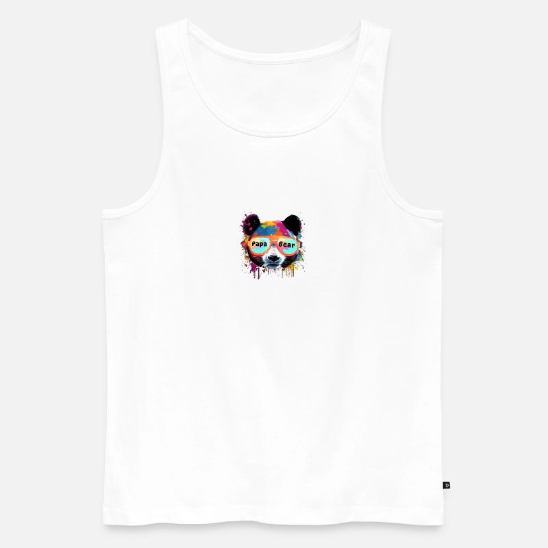 Panda,pandabär,bär, Graffiti,bun - Männer Premium Bio Tank Top - Weiß