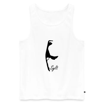 Sylt - Männer Premium Bio Tank Top - Weiß - Vorne - AI Model Male 178 light (178cm)