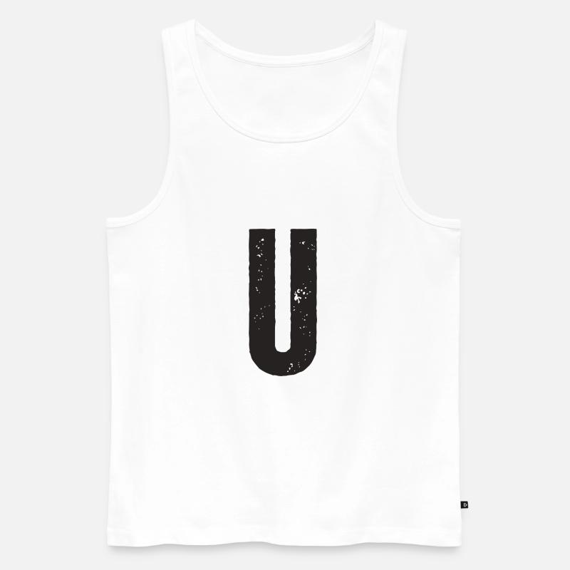 U - Männer Premium Bio Tank Top - Weiß