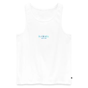IA ORANA (Blaue Lagune) - Männer Premium Bio Tank Top - Weiß - Vorne - Michal (187cm)