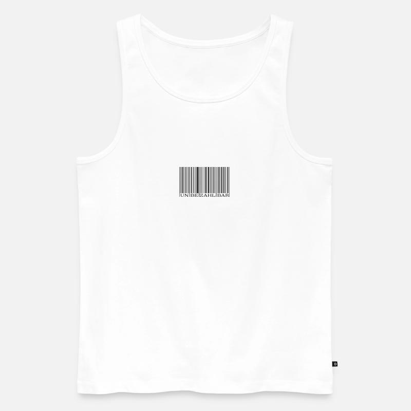 Strichcode Barcode - Männer Premium Bio Tank Top - Weiß