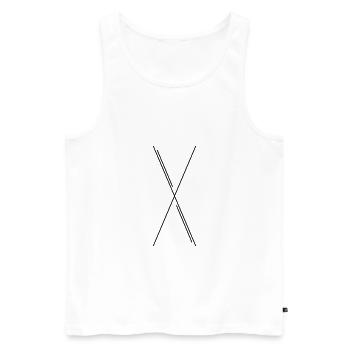 X - Débardeur bio Premium Homme - blanc - Devant - Michal (187cm)