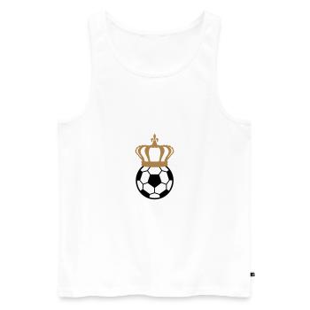 Fußball Kaiser - Fussball 3farbig - Männer Premium Bio Tank Top - Weiß - Vorne - Michal (187cm)