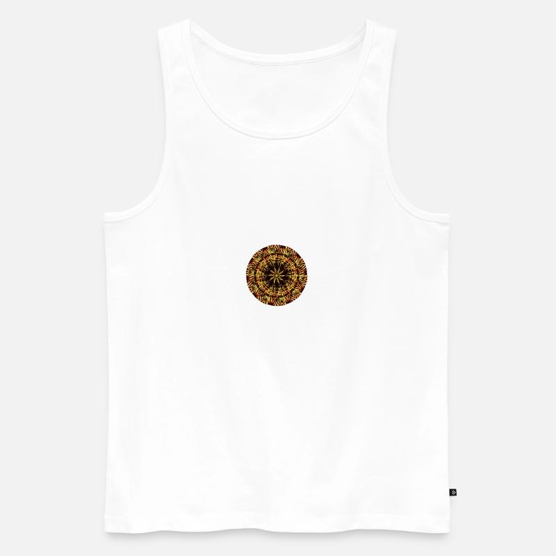 Mandala - Männer Premium Bio Tank Top - Weiß