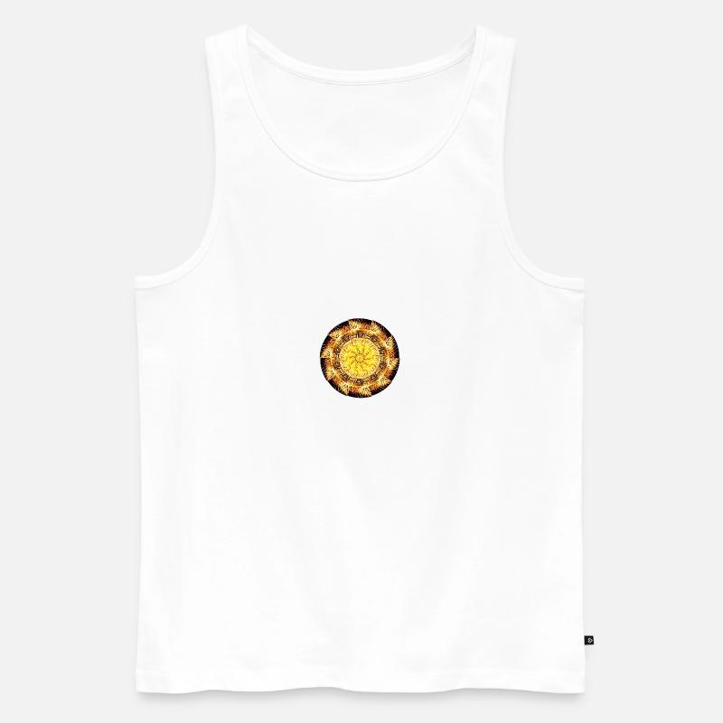 Mandala - Männer Premium Bio Tank Top - Weiß