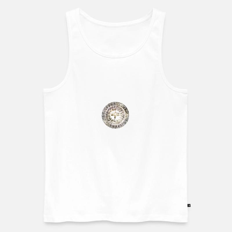 Mandala - Männer Premium Bio Tank Top - Weiß