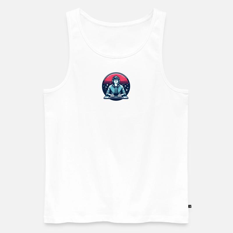 programming for space - Männer Premium Bio Tank Top - Weiß