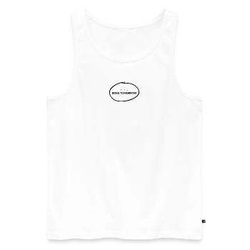 Nerd Today Boss Tomorrow - Men's Premium Organic Tank Top - white - Front - Michal (187cm)