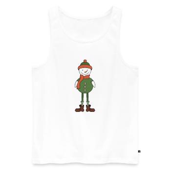 Cool Snowman - Men's Premium Organic Tank Top - white - Front - Michal (187cm)
