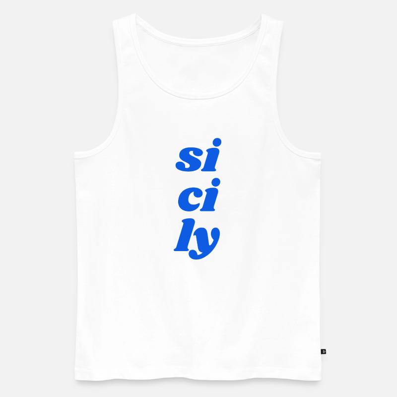 si ci ly - Männer Premium Bio Tank Top - Weiß