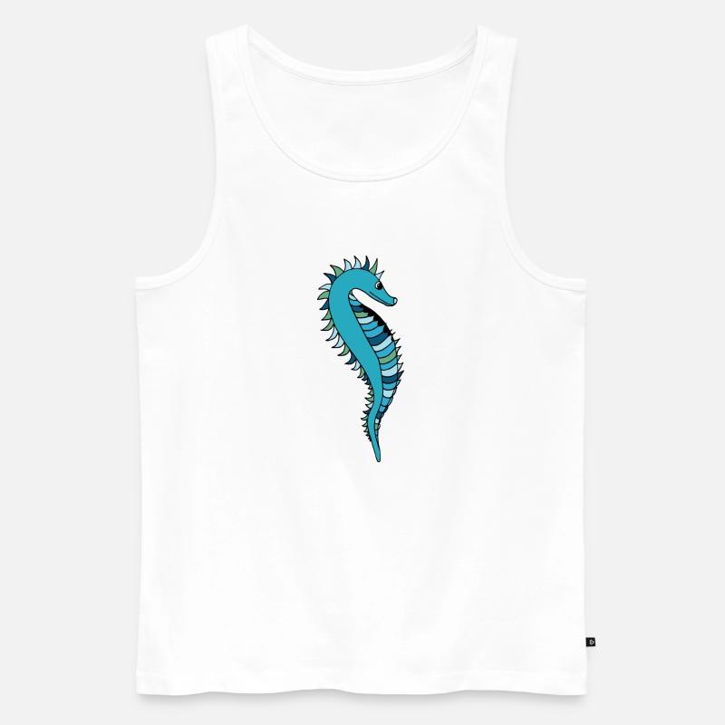 Seepferdchen - Männer Premium Bio Tank Top - Weiß
