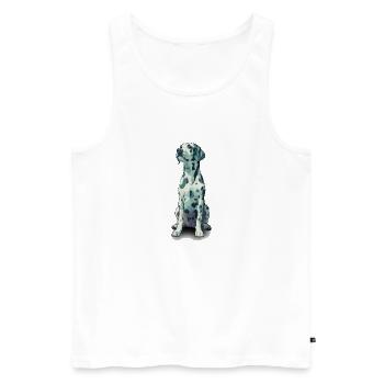 Pop Art Dalmatian - Men's Premium Organic Tank Top - white - Front - Michal (187cm)