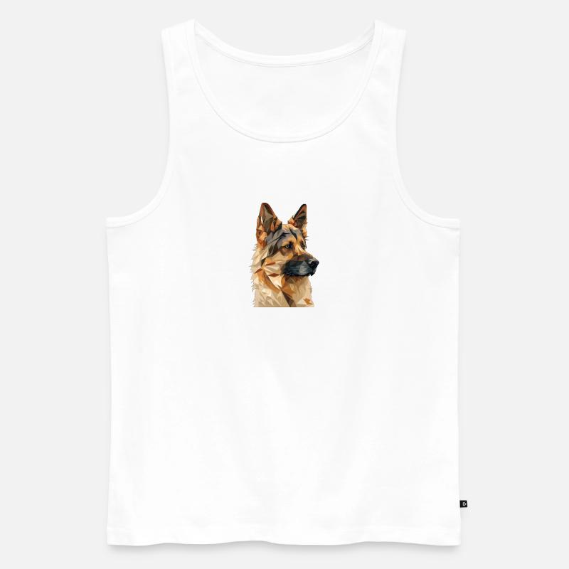 SCHÄFERHUND - Männer Premium Bio Tank Top - Weiß