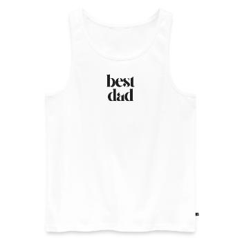 best dad - Männer Premium Bio Tank Top - Weiß - Vorne - AI Model Male 178 light (178cm)