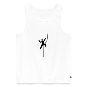 kletterer bergsteiger climbing - Männer Premium Bio Tank Top - Weiß - Vorne - Michal (187cm)