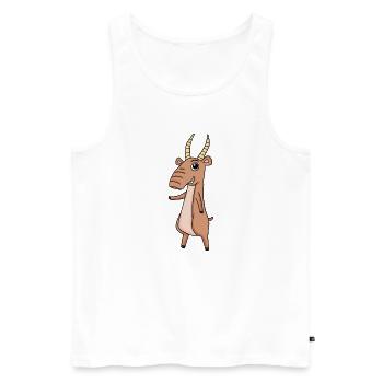 Saiga Saigaantilope Antilope - Männer Premium Bio Tank Top - Weiß - Vorne - Michal (187cm)