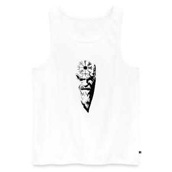 Odin - Männer Premium Bio Tank Top - Weiß - Vorne - Michal (187cm)
