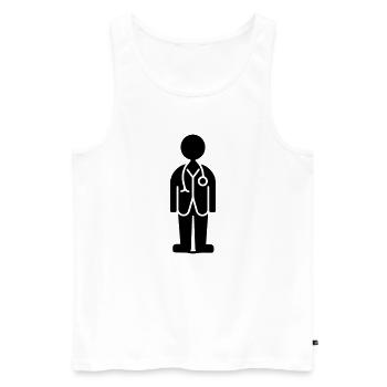 Icône du Docteur - Débardeur bio Premium Homme - blanc - Devant - Michal (187cm)