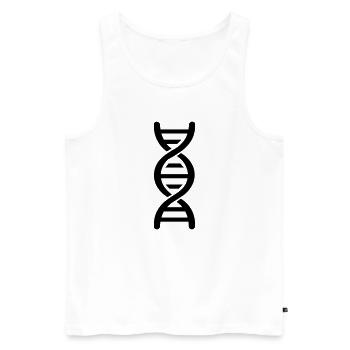 DNS - Männer Premium Bio Tank Top - Weiß - Vorne - Michal (187cm)
