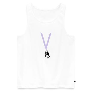 schluessel - Men's Premium Organic Tank Top - white - Front - AI Model Male 178 light (178cm)