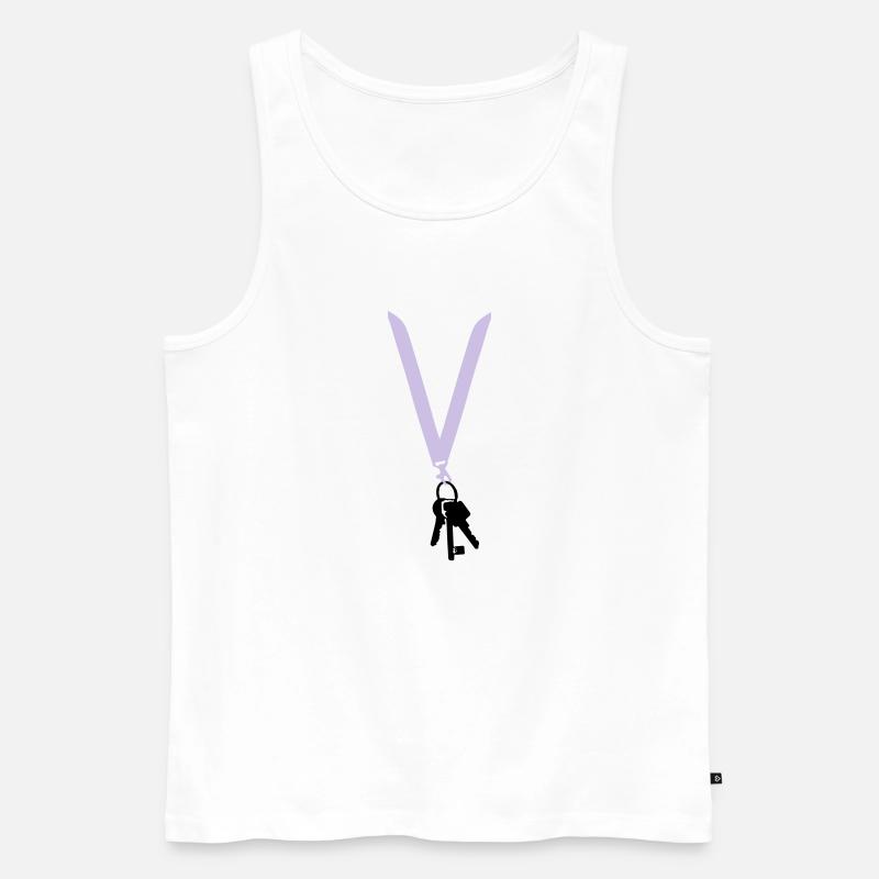 schluessel - Männer Premium Bio Tank Top - Weiß