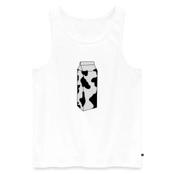 Milk - Men's Premium Organic Tank Top - white - Front - AI Model Male 178 light (178cm)