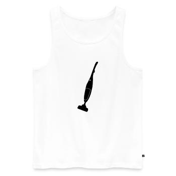 balai électrique_s1 - Débardeur bio Premium Homme - blanc - Devant - Michal (187cm)