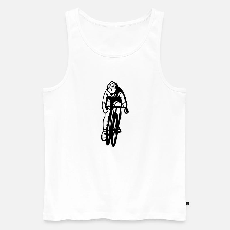 Rennrad Design - Männer Premium Bio Tank Top - Weiß