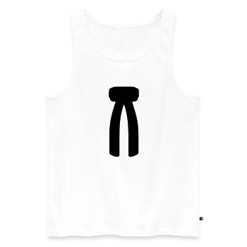 ceinture - Débardeur bio Premium Homme - blanc - Devant - Michal (187cm)