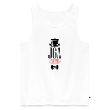 Jga Crew Junggesellenabschied - Männer Premium Bio Tank Top - Weiß - Vorne - AI Model Male 178 light (178cm)