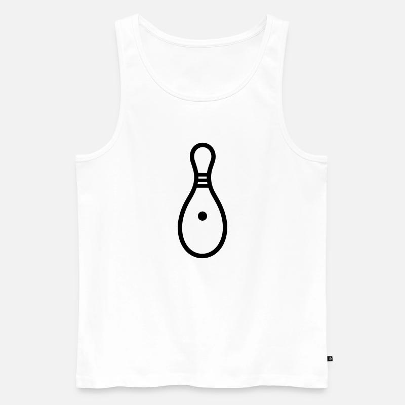 Quille de Bowling - Männer Premium Bio Tank Top - Weiß