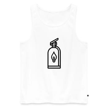 fire extinguisher - Men's Premium Organic Tank Top - white - Front - AI Model Male 178 light (178cm)